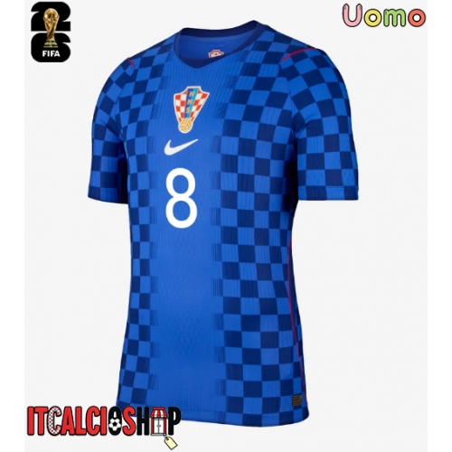 Croazia Mateo Kovacic #8 Seconda Maglia Mondiali 2026 Manica Corta